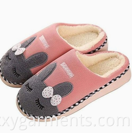 Rabbit embroidered cotton shoes